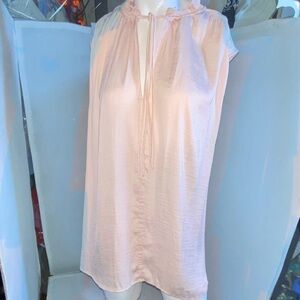 LOFT Light Pink romantic sleeveless ruffled collar size XL